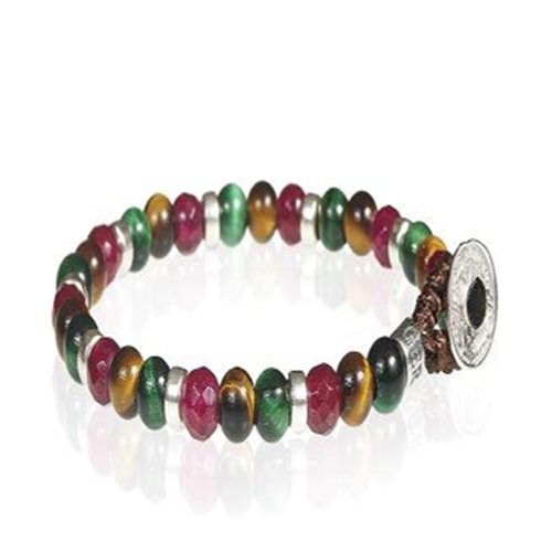 Bracelet Gerba Man Lab6mm in Steel Pietre dure 194 - 194
